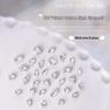 Nail Art Jewelry: Mini White Diamond Shapes - Octagon, Teardrop, Heart, Irregular (30pcs)