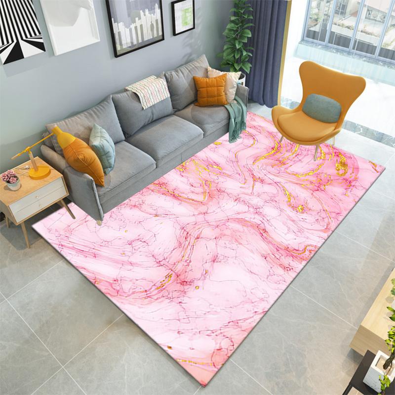 1PC Marble Texture Printed Carpet Rug for Living Room Bedroom Home Sofa Decoration,Non-slip Floor Mat Floor Mat