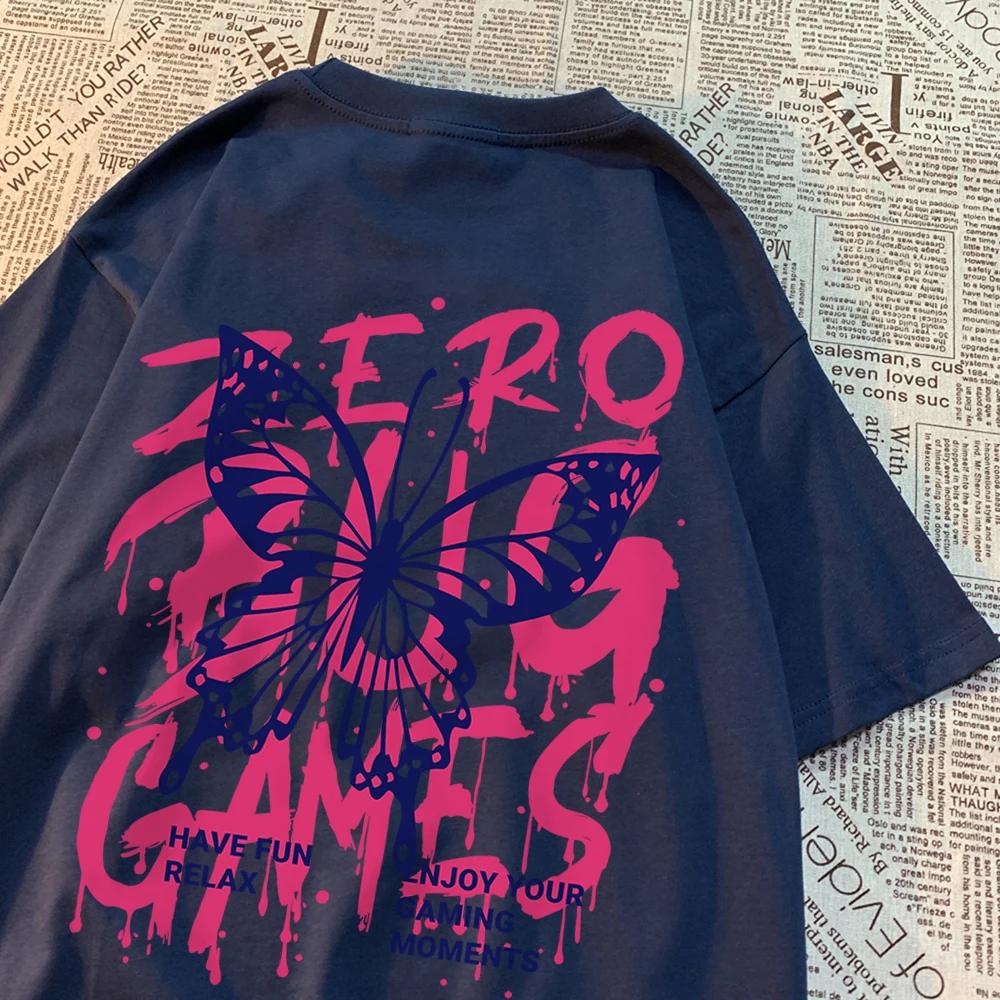 Habe Fun Relax Zero Games T Shirt Men Women Cotton Summer Tops Fashion Streetwear Hip Hop Breathable T-Shirt Crewneck New Tshirt