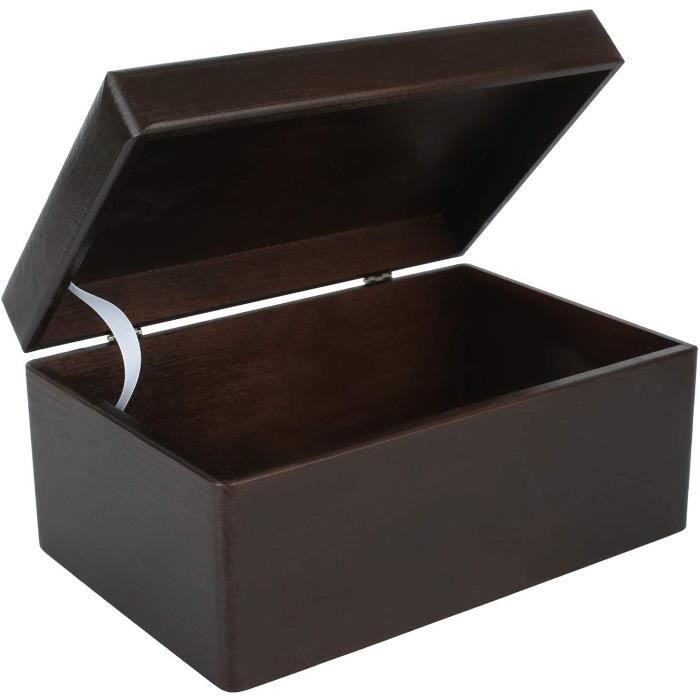 Wooden Storage Box To Decorate Brown | 30 X 20 X 14 Cm | with Lid and Handles
