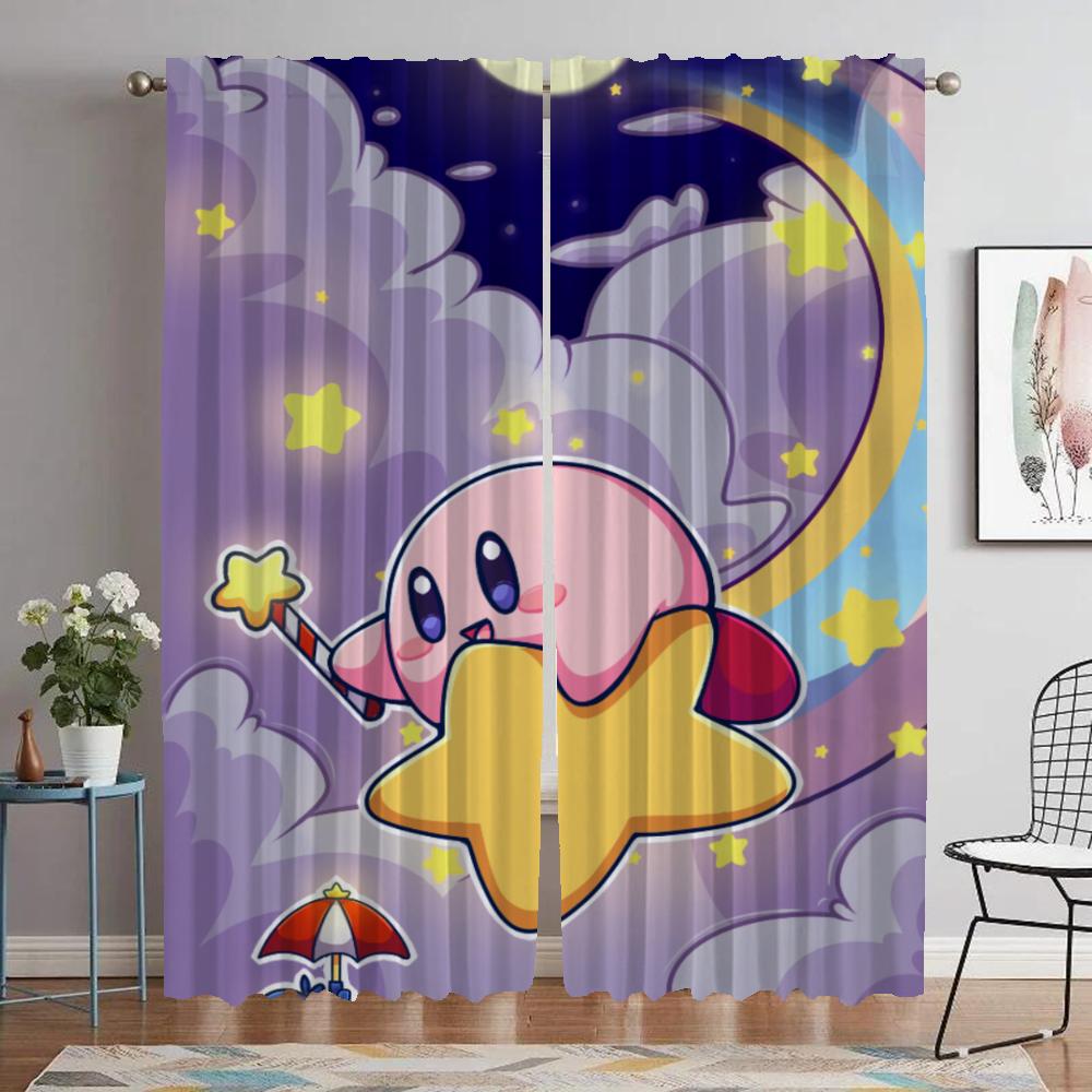 

Элегантные шторы для комнаты, 2 шт., затемняющие шторы Kirbys для камеры, занавески для гостиной, перегородки, украшения на Хэллоуин W60xH90cmx2pcs-CL