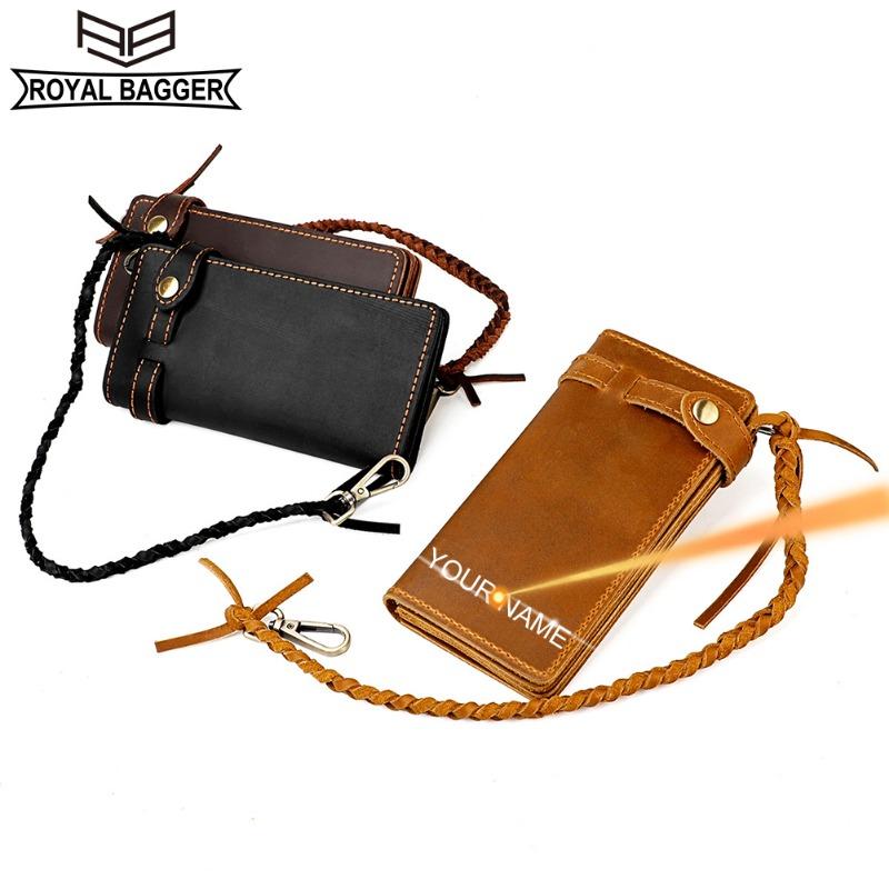 

Royal Bagger Длинный кошелек для мужчин Натуральная коровья кожа Винтажный держатель для карт большой емкости Зажим для денег Кошелек для ключей 8237