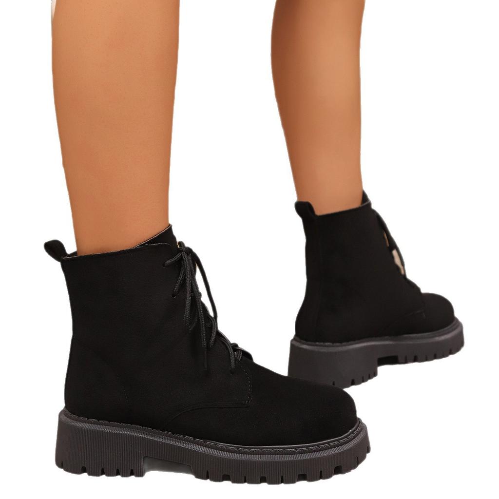 Foreign trade large size Martin boots women's 2025 autumn and winter new European and American style thick heel thick sole non-slip casual short boots