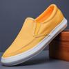 New Canvas Driving Shoes Men Green Black Yellow White Vulcanized Canvas Shoes Mens Sneakers Fashion Men Loafers