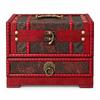 Divided Compartment Wooden Jewelry Box Built in Mirror Drawer Jewelry Box  Desktop Organization