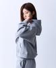 CRUSHST Slimline Crop Sweat Raglan Hoodie Gray