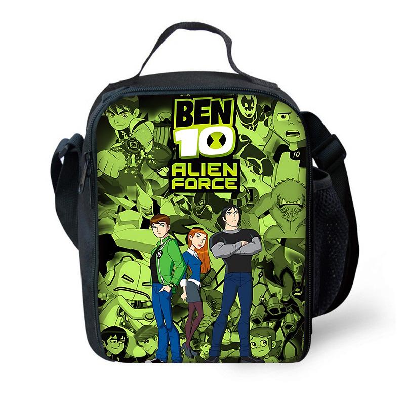 Child School Cute Cartoon Ben Tennyson 10 Backpack with Lunch Bags ,Pencil Bags ,School Bags for Boys Girls Best Gift