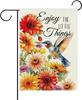 Spring Summer Hummingbird Sunower Decorative Garden Ag, Inspirational Ower Enjoy The Little Things Small Yard Outside AAS