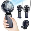 Mini Foldable Hand Fan Handheld Portable Fan with USB Rechargeable Battery Desk Outdoor Neck Hanging 5 Speed Fan