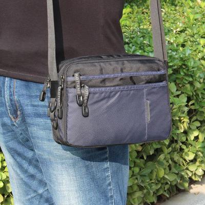 Men's Oxford Cloth Casual Single Shoulder Bag - Lightweight Canvas Crossbody for Work and Business.