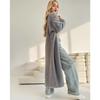 White Mink Velvet Loose Knit Cardigan Sweater - Women's Solid Color Spring & Autumn Outerwear
