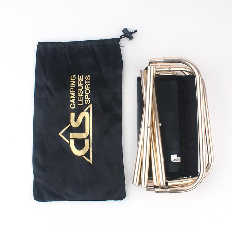 Outdoor Folding Chair7075Aluminum Alloy Fishing Chair BBQ Stool Folding Stool Portable Train Stool Camping Small Folding Chair