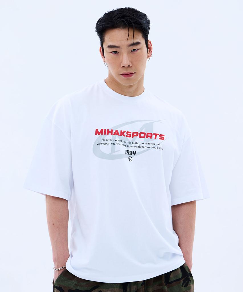 Mihag Performance Stamp Oversized T-Shirt (White)