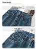 Women's High-Waist Retro Slim Jeans - Spring/Autumn 2025 Wide-Leg Pants for Pear-Shaped Body.