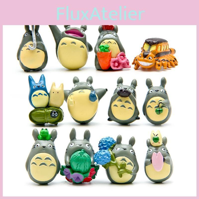 12pcsset My Neighbor Totoro Garden Decoration Anime Action Figurines Figure