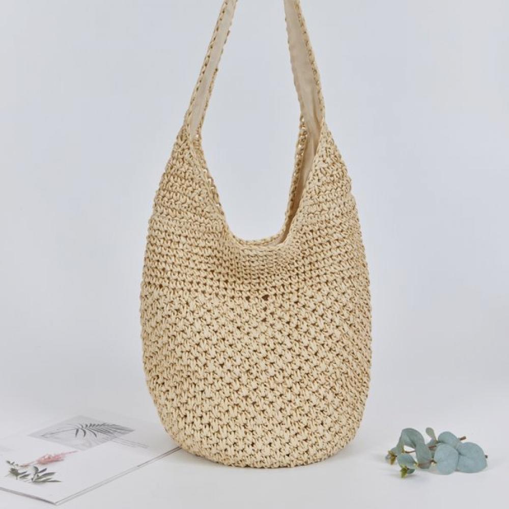 

Lala Rattan Shoulder Hobo Bag Charm Included Lala 2b187 beige