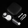 Portable Square Solid Color Container Holder Mirror Cover Contact Lens Case Storage Soaking Box