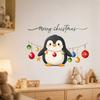 Christmas Atmosphere Wall Decor Cute Penguin Sticker, Merry Cartoon Animal Art Decal, Seasonal Home Improvement Supplies Removable Peel