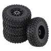 RC Car Tires Rubber Sturdy Remote Control Pickup Truck Wheel Tires Replacement for MN82 Black