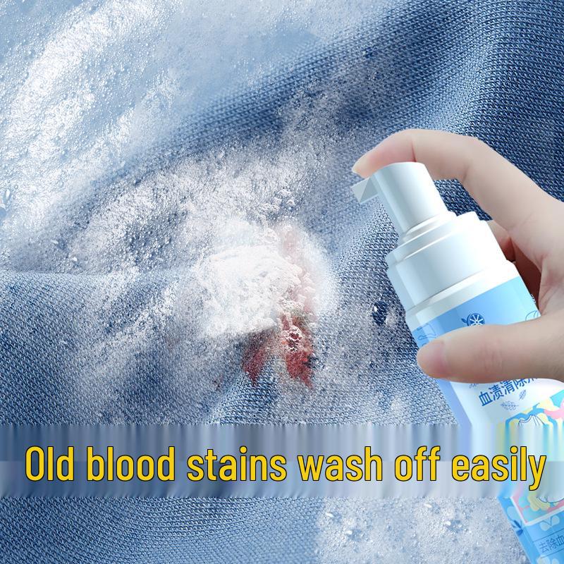 Menstrual Blood Stain Remover for Underwear, Clothes, Bed Sheets, and Sofas - Dry Cleaning Foam