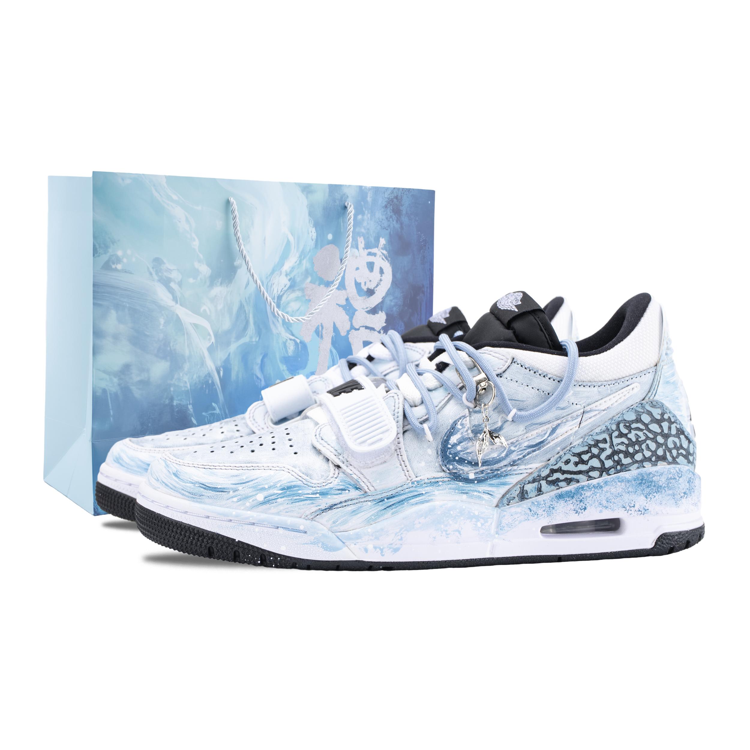 

Jordan Legacy 312 Poseidon s Wrath Abrasion Resistant Low top Vintage Basketball Shoes Unisex Blue White CD7069-111(Team836-) 42.5