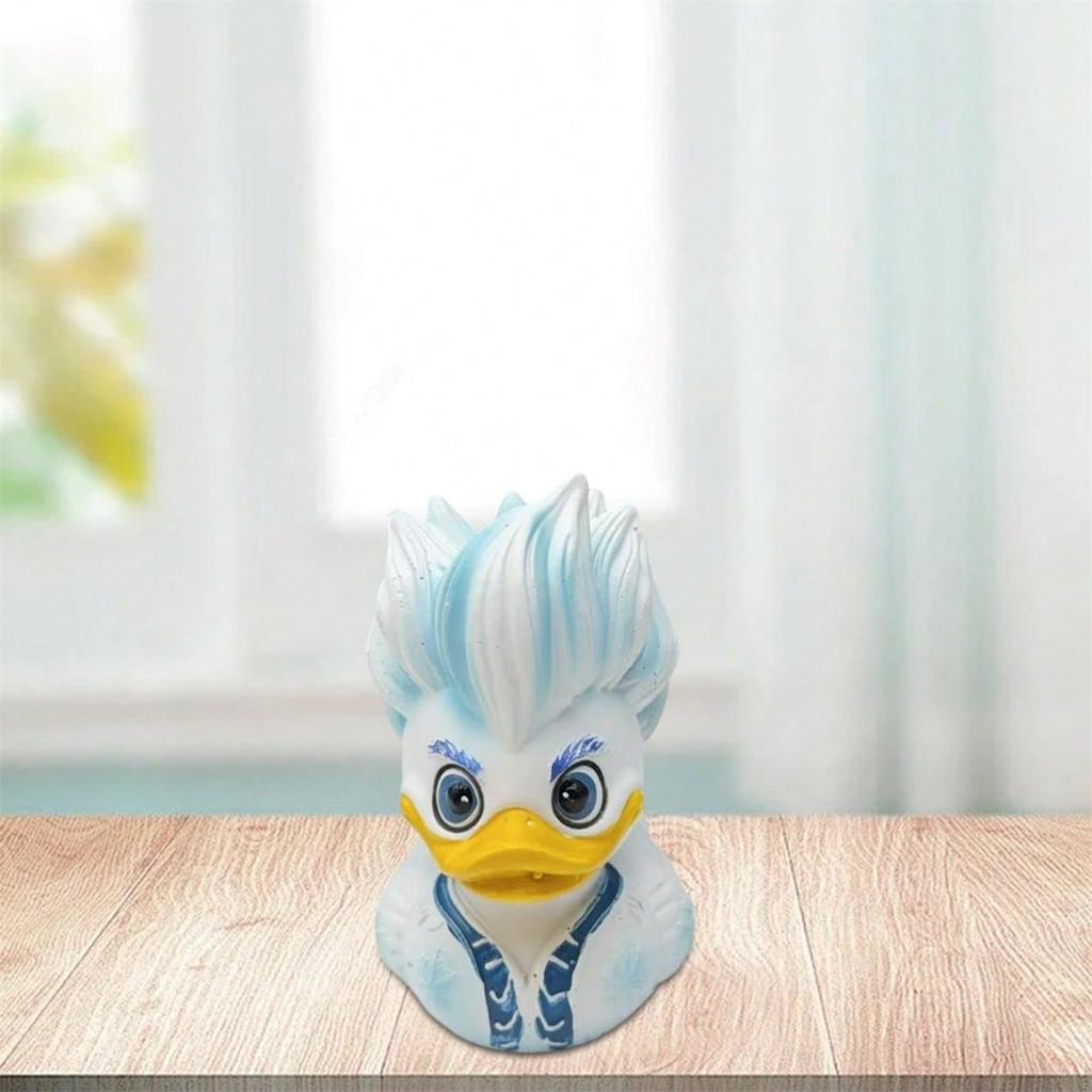Duck Figurine Creative Ice/Fire Duck Statue Small Resin Animals Desktop Decorations For Home Office