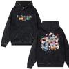 Felpe con cappuccio vintage lavate Ed Sheeran Mathematics Tour Farfalla Uomo Popolare Regalo per fan di musica Pullover unisex Felpa di coppia