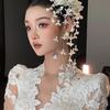 Brautschmuck im koreanischen Stil: Fee Mori Mädchen Quaste Blume Haarspange für Fotografie und Make-up Styling.
