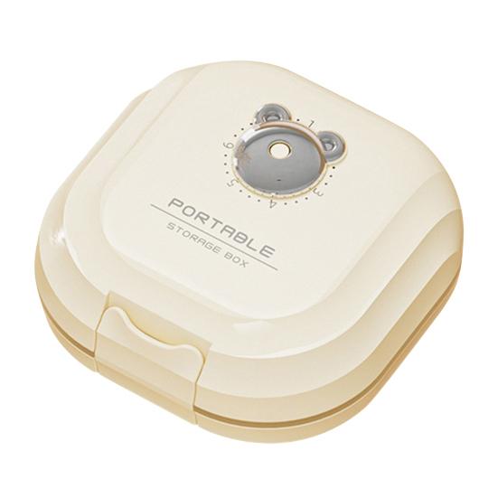 Portable Double-layer Pill Box Medicine Organizer Large Capacity Multiple Compartments Compact Pill Organizer Case