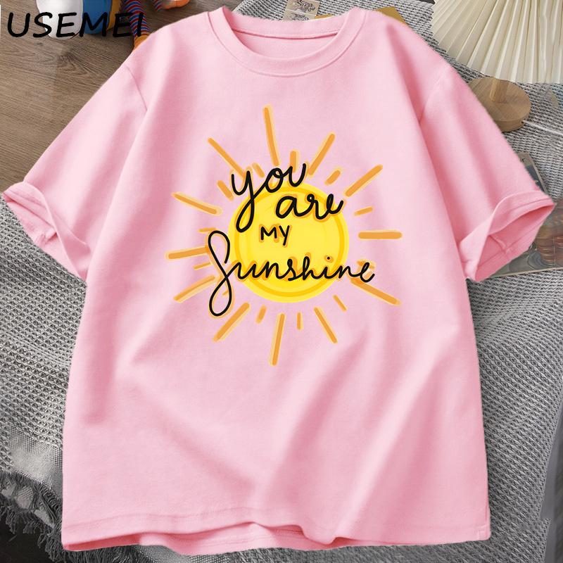 You Are My Sunshine T-shirt Cotton Man Short Sleeve T-shirts Funny Printed Tees Men Streetwear Male Clothes Vintage