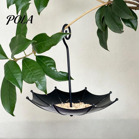 Hanging Garden Decoration Umbrella Bird Feeder Tray, Bath, Vintage Birds Wild Feeding Station Tray for Outdoor, Inverted Umbrellas Feeders,