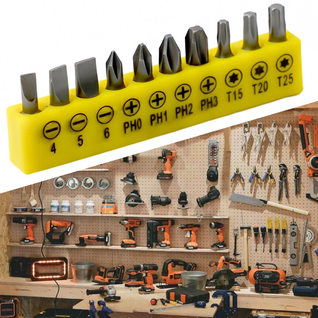 10Pcs/set Screwdriver Bit Wrench Tool Nutdrivers 6.35mm Metal