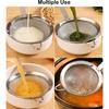 3.3inch 304 Stainless Steel Fine Mesh Strainer for Kitchen, Colander-Skimmer with Handle, Metal Sieves Sifters