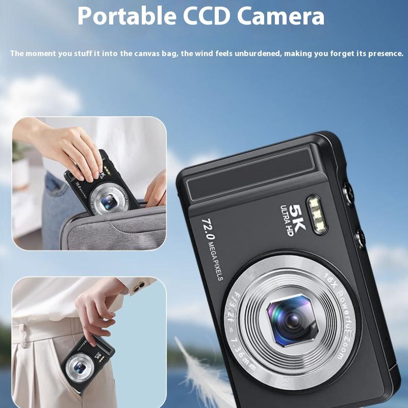 Portable Ccd Camera Campus Student Party 72 Million High Definition Card Machine 5k Shooting Digital Camera Home