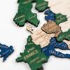 3D Wooden World Map Multicolor 105cm with Cities Wall Decoration