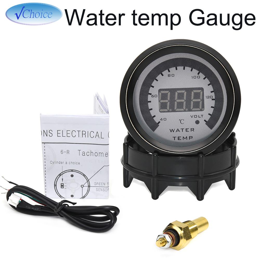 2" 52mm Digital Air Fuel Ratio Gauge Tachometer Voltmeter Boost Vacuum Water Temp Oil Temp Oil Press EGT Gauge AFR for 12V Car