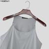 INCERUN Summer Men Strap Sleeveless Casual Loose Tank Tops Vest