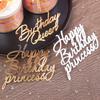 New Acrylic Happy Birthday Queen Princess Cake Topper Gold Silver Cake Topper Decoration for Birthday Party Baby Shower Supplies