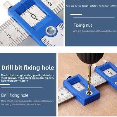 Adjustable Cabinet Hardware Jig Precise Drilling Dowelling Jig Hole Punch Tool Drill Punch Locator Professional Positioning Jig
