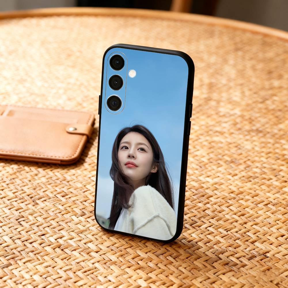 Lovely Go Younjung Actress Phone Case For Samsung A73,72,71,53,52,51,22,91,80, Soft Black Cover