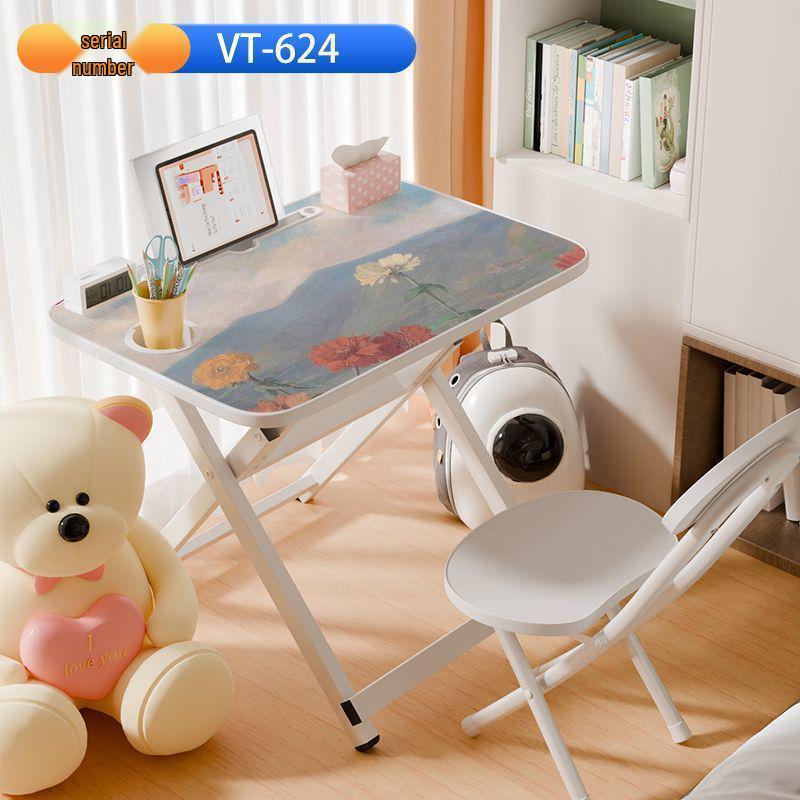 Przenośny wielofunkcyjny składany zestaw biurka i krzesełka dla dzieci - Nie wymaga montażu