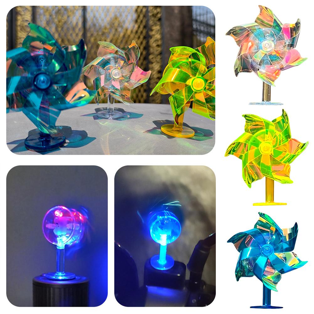 Windenergie Fahrrad Windmühle Dekoration Mit LED Bunt Mädchen Teile Zubehör Autolichter Cy A0N1