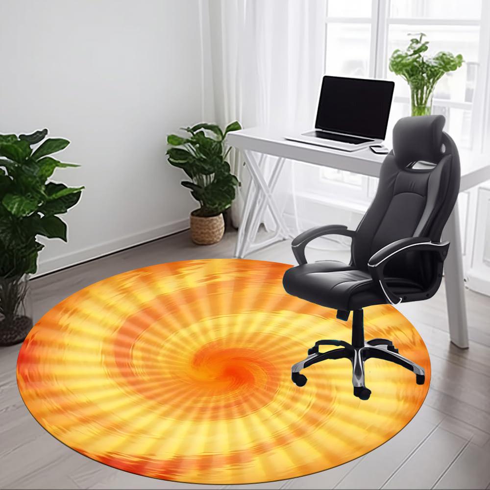 1pc Spiral Sunburst Chair Carpet for Office, Soft and Durable Office Rug for Interior Decoration, Perfect for Office Yy251227088