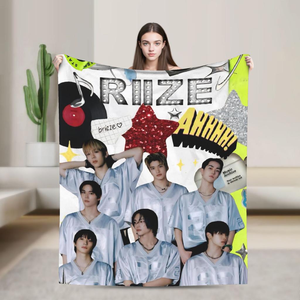 Soft Warm Blanket Travel Office RIIZING SOHEE Riize KPOP Throw Blanket  Flannel Bedspread For Outdoor Fashion Sofa Bed Cover