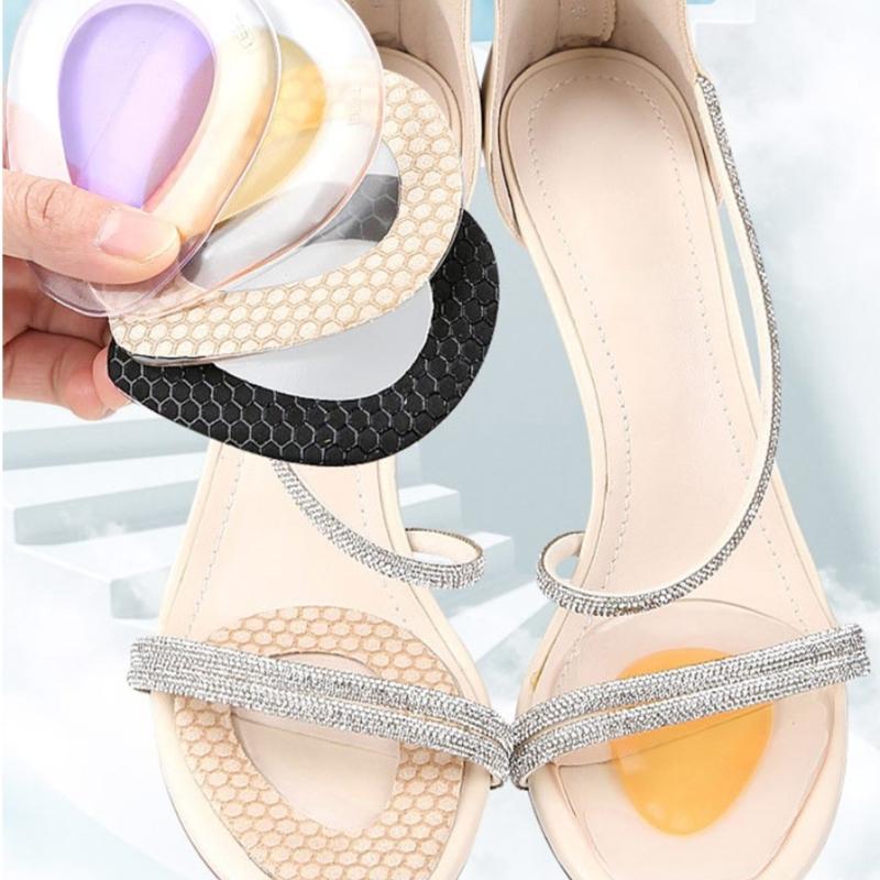 4Pairs Gel Forefoot Cushions Anti Blister Adhesive Insoles Heel Protectors Pad For Women High Heel Dress Shoe Accessory