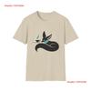 Frothy Fennec T Shirt Black and Turquoise Fox In a Scarf with Warm Drink Vintage Washed Versatile Fashion Soft Stretched Unisex