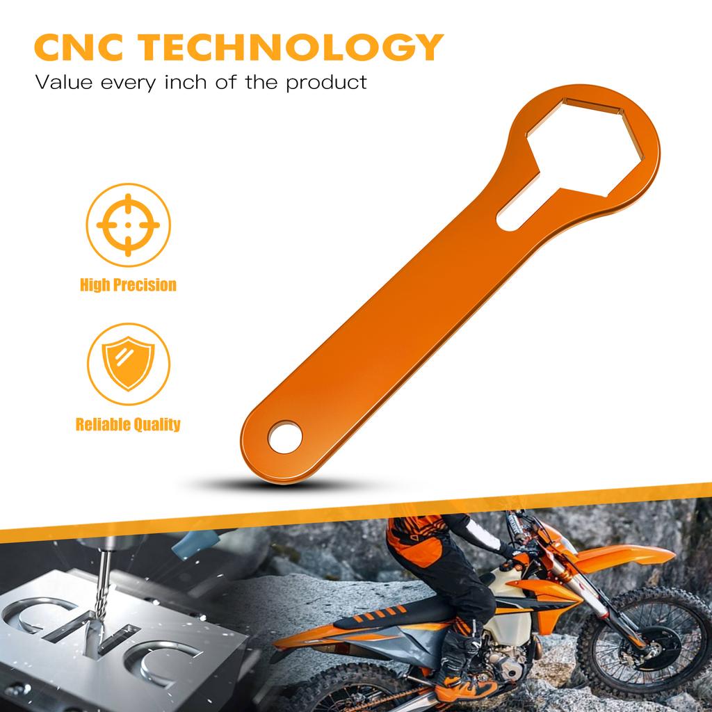 For KTM EXC 300 2008-2022 EXC250 EXCF 350 EXC 450 XCW 300 50mm Dual Chamber Fork Cap Wrench Tool SX125 SXF 250 SXF 450 2007-2022