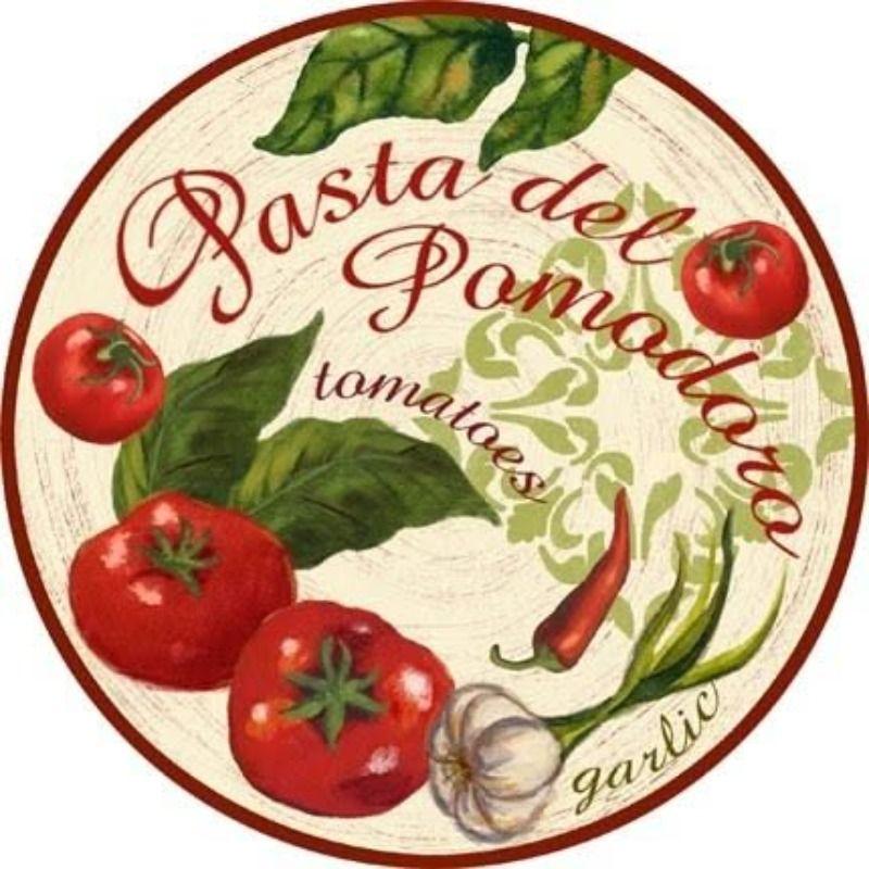 Round Metal Sign Italian Japanese Kitchen Decor 20x20cm