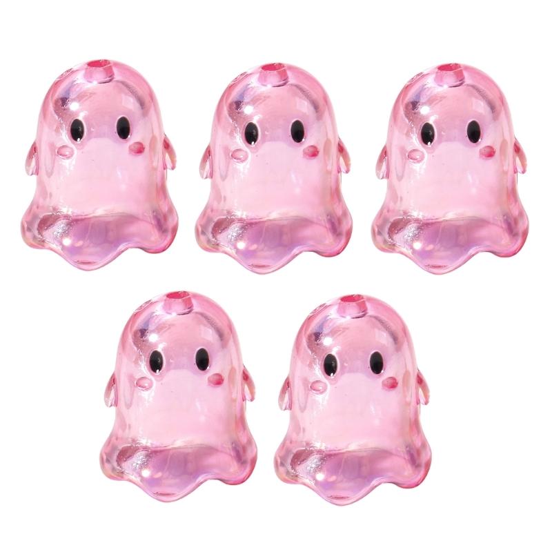5 Pack Acrylic Specter Shape Beads Clear Handmade Beads Bracelet Craft Finding for Jewelry Making Crafting and Decorations