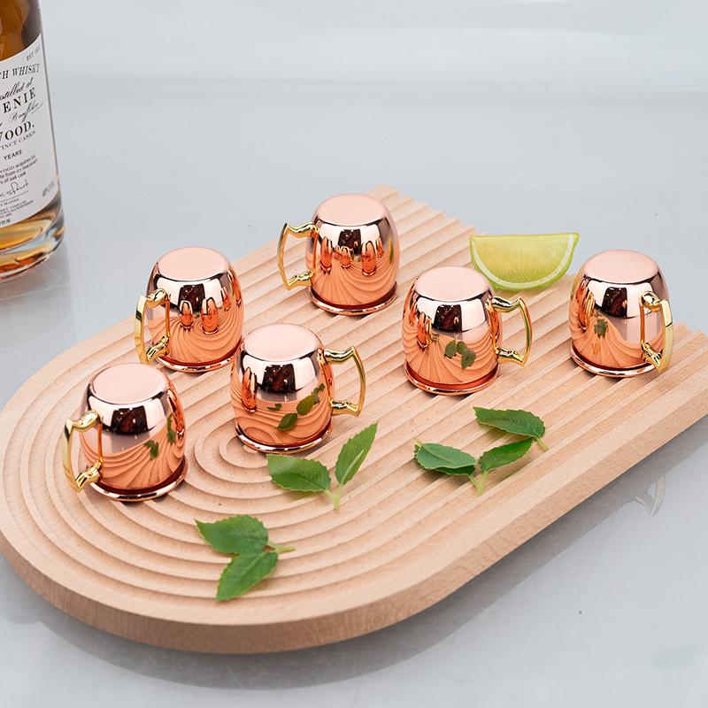 Stainless Steel Moscow Mule Cocktail Set – Hammered Design Bar Glassware